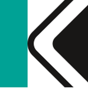  Ein kreatives Logo-Design, das durch seine geschwungenen Elemente und die Kombination von Schwarz und Türkis auffällt und modern wirkt. 